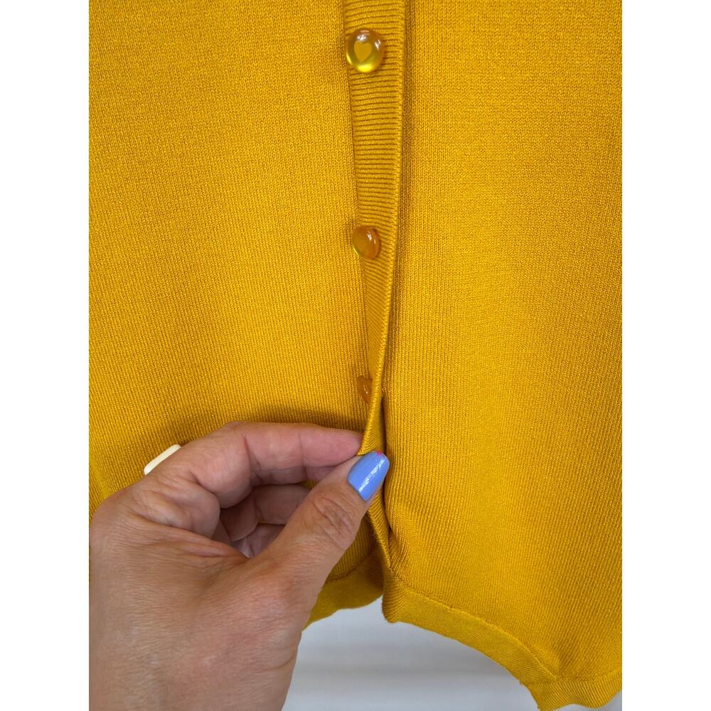 NWT Effie's Heart XS Yellow Gibson Vest Button Front High-Low Sleeveless Top - Picture 2 of 10